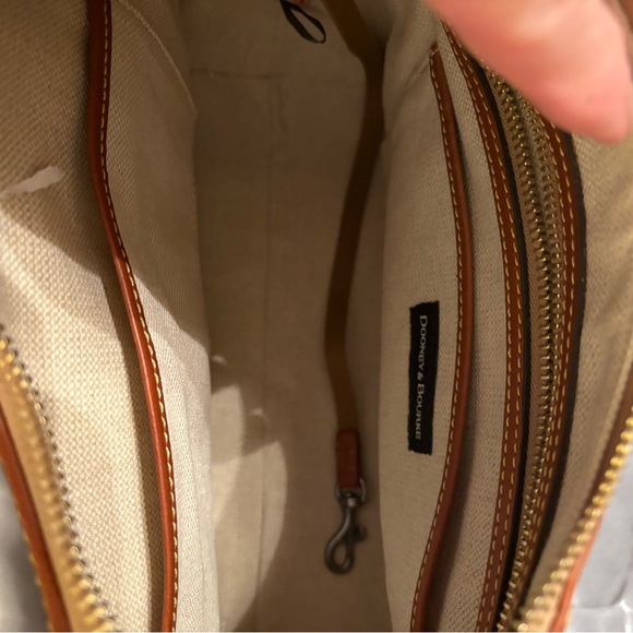 Dooney & Bourke Tan and Brown Leather Shoulder Bag - Picture 3 of 13